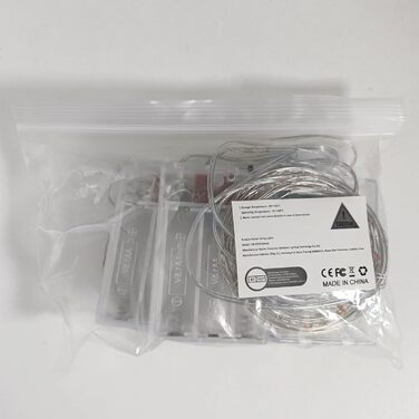 Акумулятор казкових вогнів DBFAIRY, 2x10M 100 світлодіодних казкових вогнів з пультом дистанційного керування 8 режимів і таймером