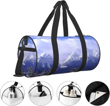 Універсальна дорожня сумка Блакитне небо та білий сніг, спортивна сумка для чоловіків та жінок, велика сумка для подорожей та спорту