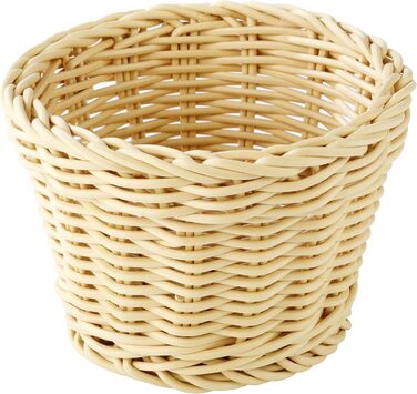 Кошик APS круглий Profi Line, бежевий плетений кошик, поліпропіленовий кошик, плетений контейнер, хлібний кошик, харчовий кошик, д