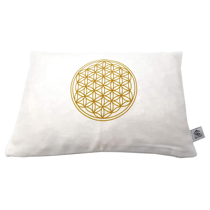 Подушка зі швейцарської сосни, дизайн &quotКвітка життя&quot, 30x20 см, наповнена стружкою швейцарської сосни.