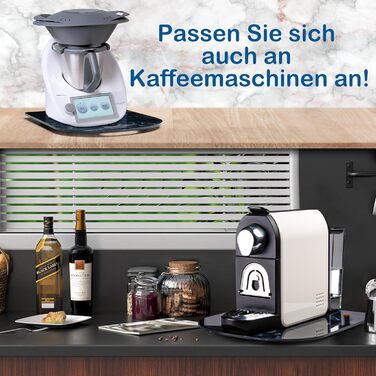 Розсувна дошка Achkey для Thermomix TM6 TM5 Високоякісні тефлонові ковзання без зусиль і надійна підставка Малюнок Художня хмара