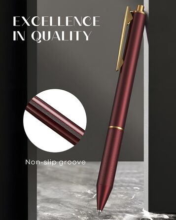 Металеві кулькові ручки, 0,5 мм - Плавне письмо, архівне чорнило, водонепроникні, розкішний латунний корпус, ідеальний подарунковий набір для школи, іспитів та офісного приладдя - 2 ручки/коробка