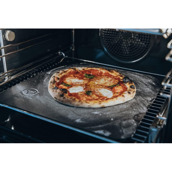 Камінь для піци BlackSteel - сталь для випікання для духовки та гриля - прямокутне деко для духовки - 35см х 35см х 6мм Легована с