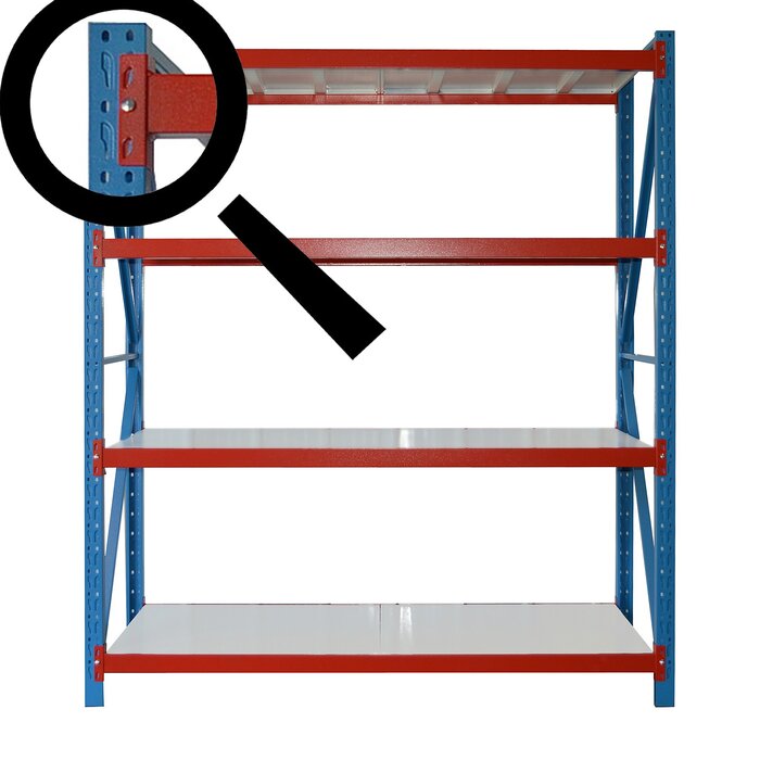 Професійний стелаж для домашнього використання, висота 172 см (основна полиця - глибина 40 см ширина 80 см) Основна полиця - глибина 40 см ширина 80 см