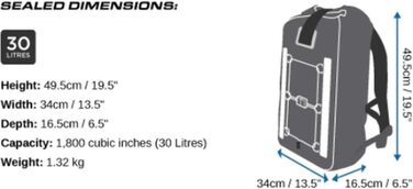 Водонепроникний рюкзак OverBoard Pro 30 літрів червоного кольору