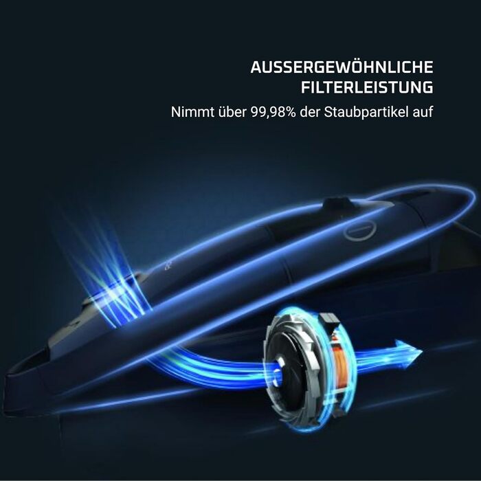 Пилосос з мішком Двигун Effitech 75 дБ (А) Ємність 4,5 л Потужність 750 Вт Чорний будинок Single, 7755 Silence Force Allergy