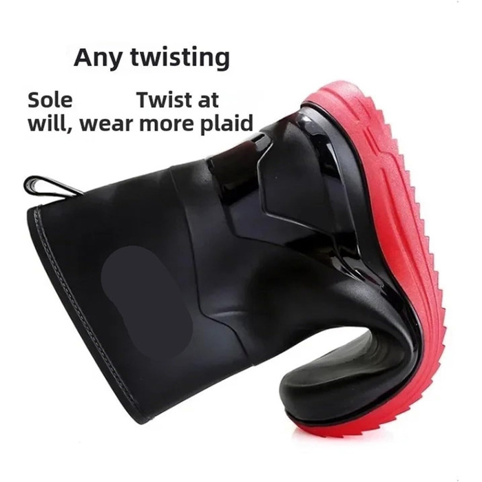 Чоловіче водне взуття, багатоцільове водонепроникне та нековзне гумове взуття, бавовняні рибальські гумові чоботи середньої довжини, повсякденні чоловічі гумові чоботи для дорослих, розмір 40, стиль 03