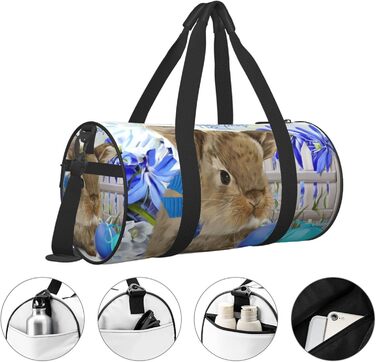 Дорожня сумка-мішок з милим кроликом та великодніми яйцями, спортивна сумка для чоловіків та жінок