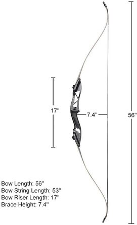 Професійний мисливський рекурсивний лук Huntingdoor 13–23 кг – для дорослих та початківців, для правшів, з аксесуарами та захистом для руки