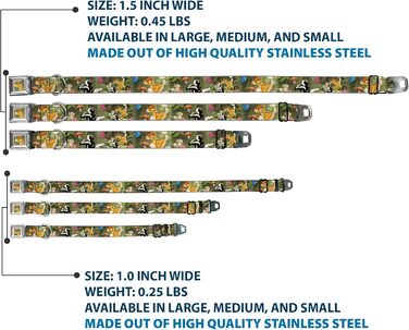 Нашийник для собак Buckle Down Bambi Ескіз Оленяти - Розмір M (33-43 см) - Ширина 2.5 см