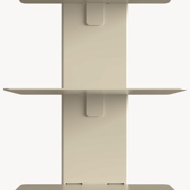 Полиця для CD/DVD у вузькій драбині з 10 полицями, книжкова полиця для вітальні, спальні, офісу, 150 x 39 x 39 см, колір верблюжий