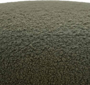 Овальний стілець CLP Alfrisa, м&39який стілець з плюшевою тканиною, м&39яка підставка для ніг для вітальні та спальні, міцний дерев&39яний каркас, колір темно-зелений