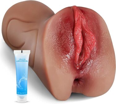 Мастурбатор DVG 2-в-1, з подвійним каналом, вагінальний і анальний, 5D текстура