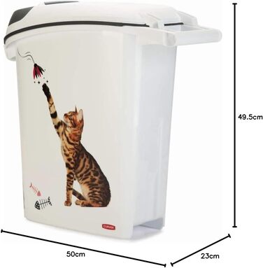 Контейнер для корму Curver Petlife 10 кг / 23 л для котів