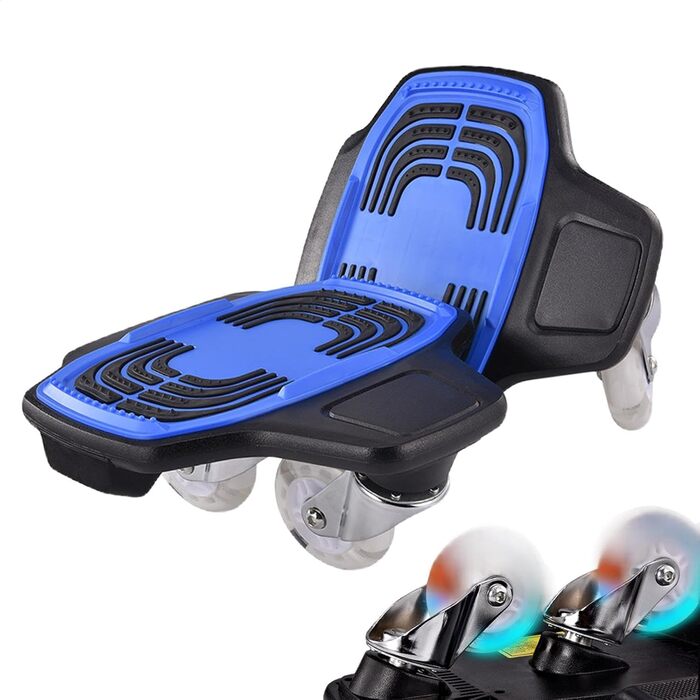 Розділений скейтборд, портативна дека для роликових ковзанів, пластини для дрифту, колеса з поліуретану з високим відскоком, скейтборд для початківців, стійкі ковзани для підлітків та дорослих, 31 дюйм, синій