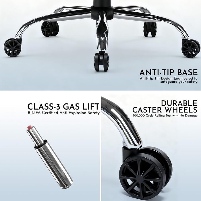 Ергономічне офісне крісло Efomao, крісло керівника зі штучної шкіри, офісне крісло вантажопідйомністю 200 кг з підставкою для ніг та поперековою опорою, регульоване крісло з високою спинкою, колір Brown De Brown