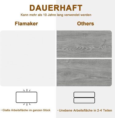Стіл Flamaker з регульованою висотою, повна стільниця 110 x 53 см, електричний стіл, регульована висота для роботи сидячи та стоячи, комп&39ютерний стіл з функцією пам&39яті, стіл для роботи стоячи, білий, 110 x 53 см