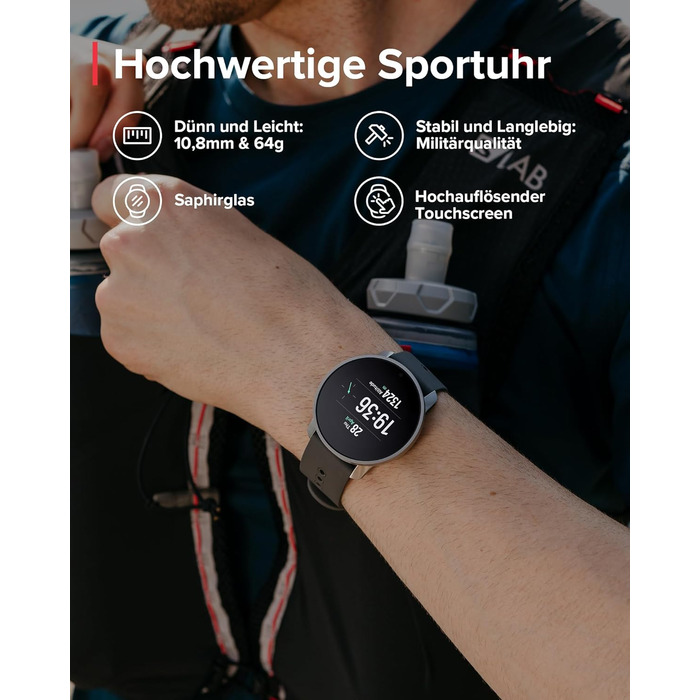 Мультиспортивний годинник SUUNTO 9 Peak Pro - міцний смарт-годинник для активного відпочинку, екран із сапфірового скла та водонепроникність 100 м, легкий та тонкий, точний GPS, тривалий час роботи від батареї, пульсометр на зап&39ястку, чорний 9 Peak Pro