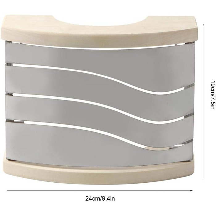 Абажур з нержавіючої сталі Huairdum, аксесуари для дерев'яного покриття для сауни з розміром 9.4x7.5 дюймів для парної сауни