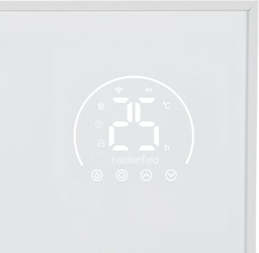 Інфрачервоний обігрівач Heidenfeld HF-HP140 800 Вт для площі до 20 м 3-в-1 керування через додаток Дистанційне керування Сенсорна панель керування Портативний електричний обігрівач Інфрачервоний радіатор з термостатом (HF-HP140 800 Вт)