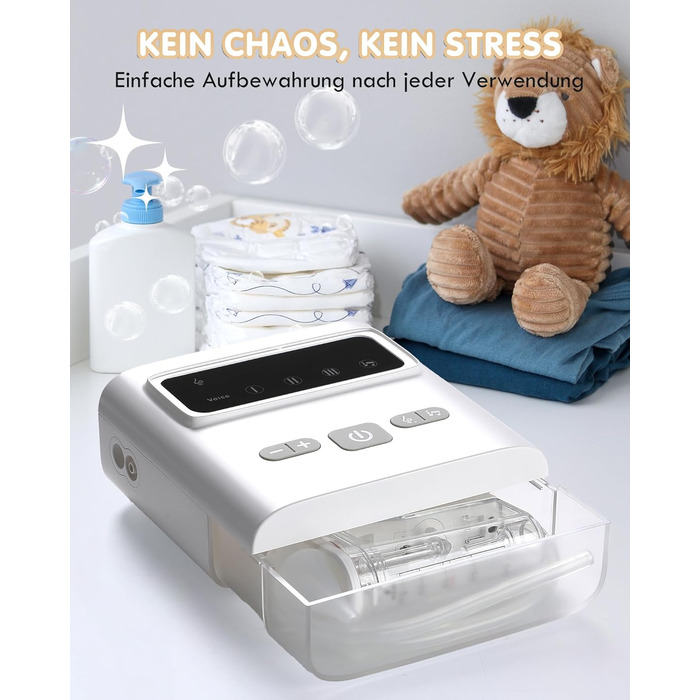 Електричний назальний аспіратор для немовлят, що перезаряджається, з 9 рівнями всмоктування та заспокійливою функцією, із світлом/