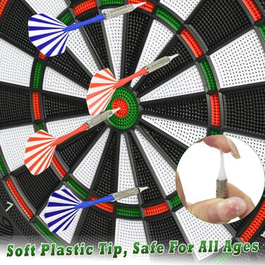 Електронні мішки для дартсу для дорослих та дітей з цифровим світлодіодним дисплеєм для відображення результатів та м&39якими наконечниками для дартсу, автоматична гра з електронним підрахунком очок, 28 ігор, 159 режимів, підходить