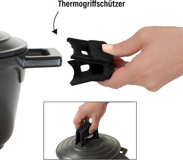 Кокотниця з кришкою індукційна 20 см, 2,6 л, лита алюмінієва каструля з покриттям з частинок справжнього каменю, каструля для запі