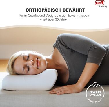 Класична ортопедична подушка для шиї з велюровим чохлом, розмір L (47 x 33 x 14 см)