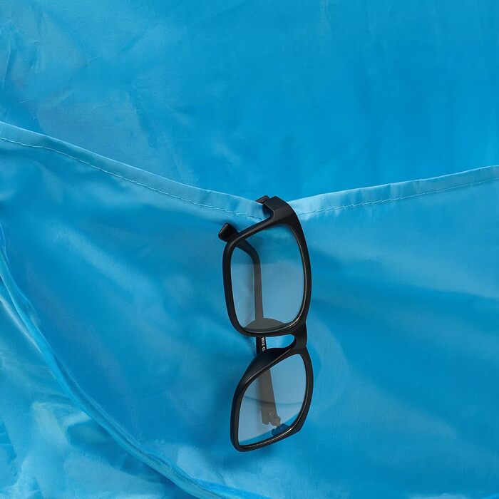 Розкладний пляжний навіс Relaxdays, захист від ультрафіолету 50, з кілочками та сумкою для перенесення, ВxШxГ 110 x 140 x 145 см, 2 особи, синій