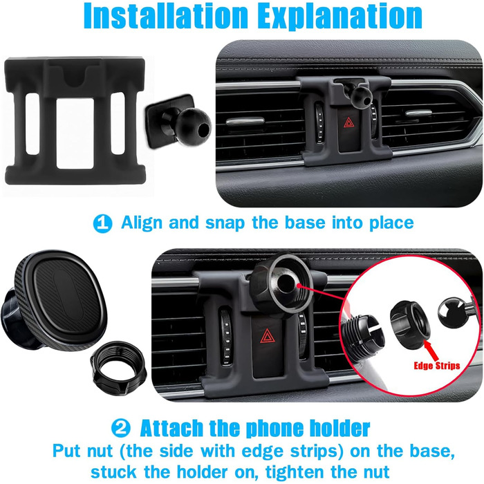 Автомобільний тримач для мобільного телефону з вентиляційним отвором Тримач для мобільного телефону Автомобільне кріплення для Maz