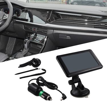 Автомобільний GPS-навігатор Gdfnmogo з великим 5-дюймовим дисплеєм, сенсорним екраном, оснащений великою пам&39яттю, з дисплеєм, кронштейном, кабелем передачі даних, кабелем живлення