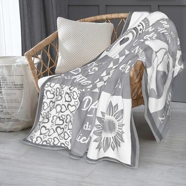 Подарунки для дівчини м&39яка ковдра 150 x 200 см - обіймальна ковдра для жінок та чоловіків, подарунки для найкращої подруги, сестри, колеги, мами, коханих - на дні народження, Різдво, річниці. Сіра обіймальна ковдра 150 x 200 см