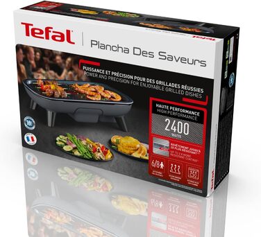 Електрична сковорода Tefal YY4570FB Plancha des Saveurs, антипригарне покриття, Titanium Force, технологія Thermo-Spot, регульований термостат, знімна плита, можна мити в посудомийній машині, чорний
