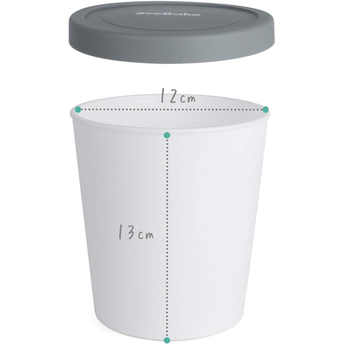 Контейнери для морозива 1 л - набір з 2 предметів, формочки для льоду з силіконовими кришками, контейнери для домашнього морозива 2 шт.-1 л