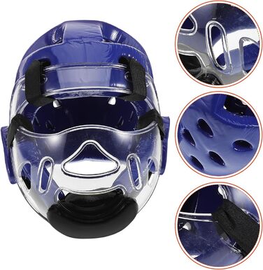 Регульований легкий шолом для тхеквондо з захистом голови та дихаючою маскою для спарингу, карате, тренування з бойових мистецтв