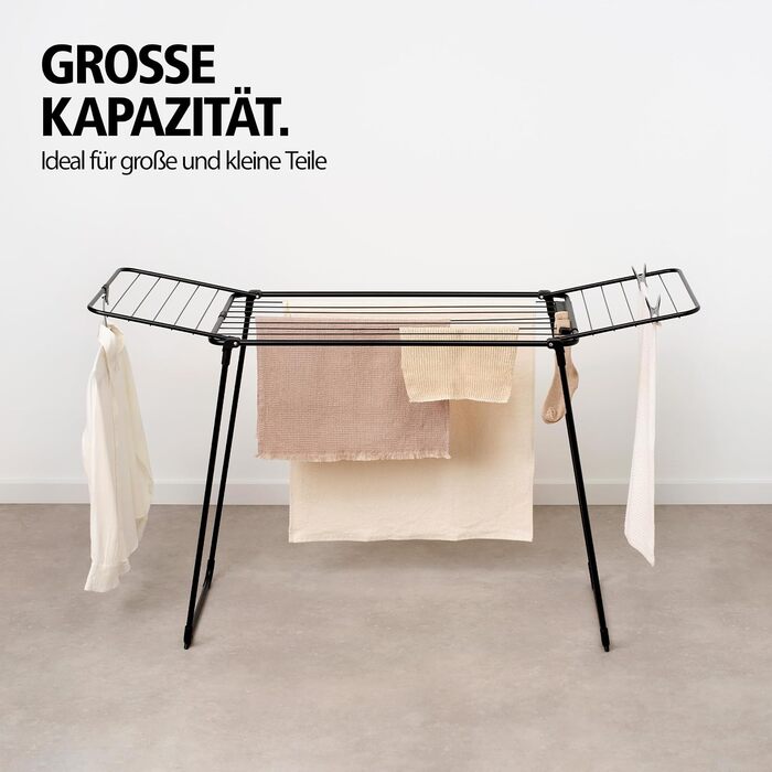 Сушарка для білизни Brabantia HangOn, 18 м (біла) компактна розкладна сушарка-підвіс для великих та малих об'ємів прання