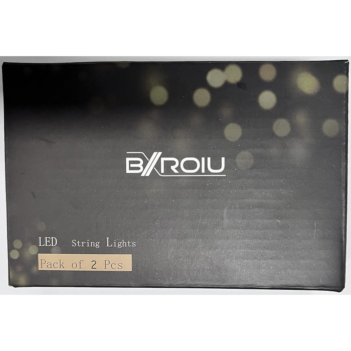 Сріблястий дріт мікро світлодіодні гірлянди на батарейках, 8 програм (теплий білий), 2 шт. и (упаковка 1), 2 x50Leds