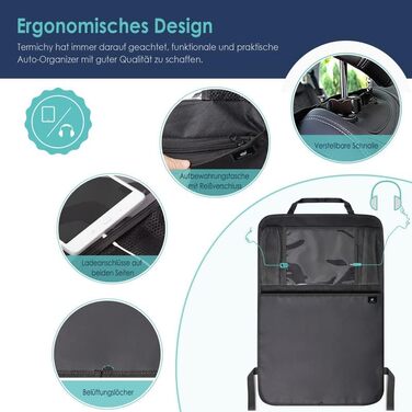 Захисний килимок для спинки сидіння автомобіля для дітей, автомобільний органайзер, органайзер для заднього сидіння автомобіля для