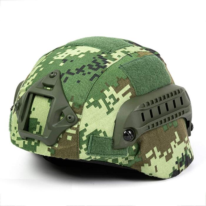 Комбінація тактичного шолома швидкого захисту MICH-2000 та спеціального камуфляжного чохла, мисливського шолома для пейнтболу з пневматичною гвинтівкою та вибухобезпечним головним убором для бойових дій CS