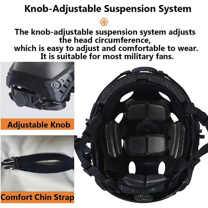 Тактичний швидкий шолом набір регульований страйкбольний шолом з маскою, чохлом для шолома та окулярами легкий відкритий тактичне спорядження для пейнтболу CS полювання страйкбольний тренування C