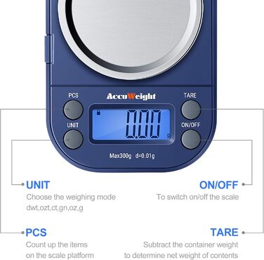 Дрібна шкала буквена шкала грамова шкала кишенькові ваги для ювелірних виробів, точна шкала для спецій з функцією підрахунку, вирі