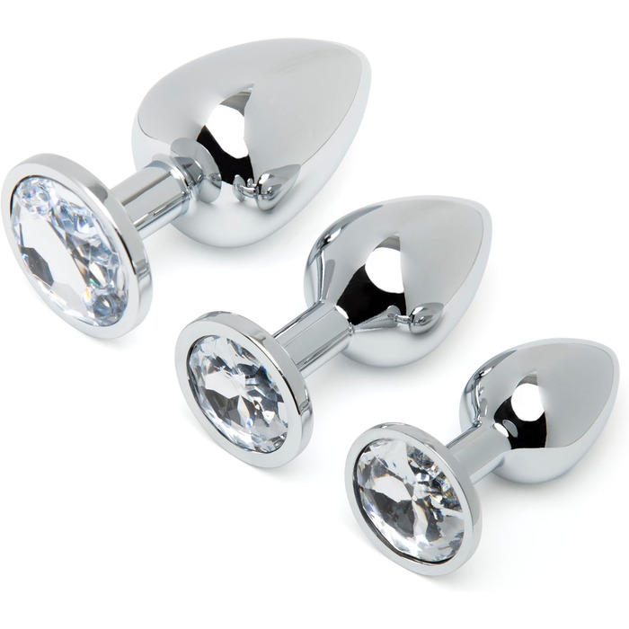 Набір анальних плагів Aclouddate, з кристалом