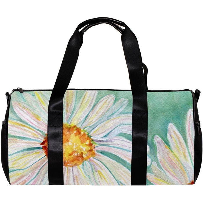 Спортивна сумка, маленька дорожня сумка, сумка для йоги, акварельні ромашки, сумка для фітнесу на відкритому повітрі, ручна поклажа