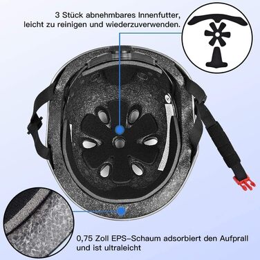 Велосипедний шолом для дітей, дівчаток і хлопчиків Регульований шолом для скейтборду, мультиспортивний шолом для BMX, катання на к