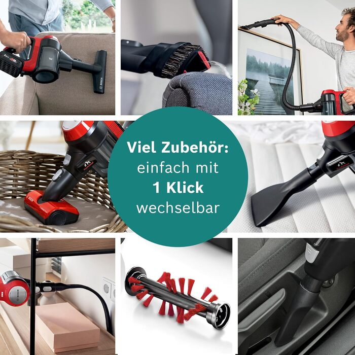 Акумуляторний пилосос Bosch Unlimited 7 ProAnimal BKS711PET, акумуляторний пилосос для прибирання шерсті домашніх тварин, без мішк