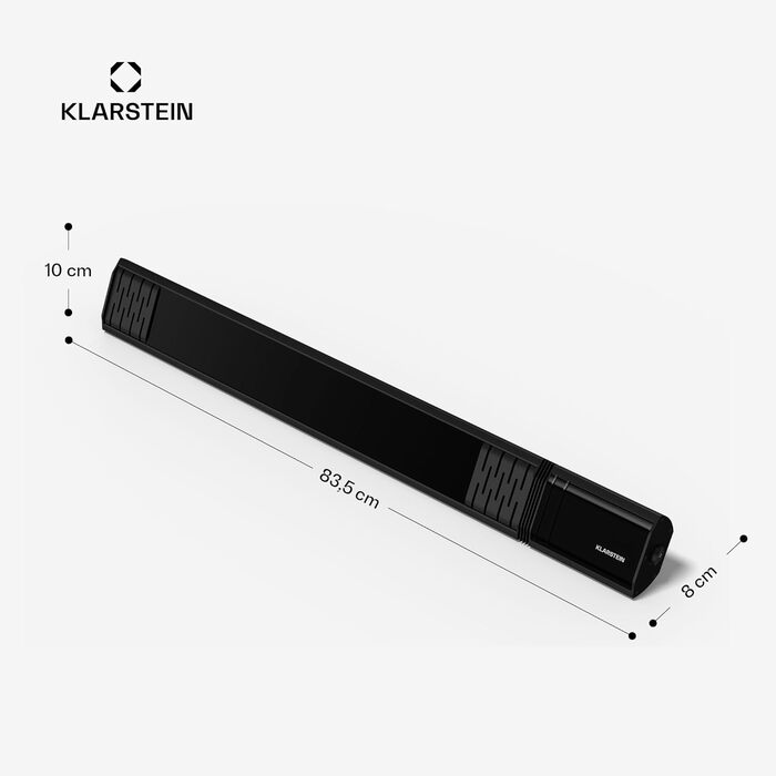 Інфрачервоний настінний обігрівач Klarstein 2000 Вт настінний, IP65, 9 налаштувань нагріву, додаток та пульт дистанційного керування, таймер, алюмінієвий, електричний обігрівач для 15 м, WiFi, тихий, електричний настінний обігрівач