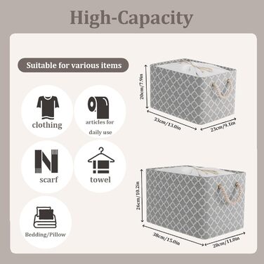 Коробка для зберігання OUTBROS 33 x 23 x 20 см Кошик для зберігання з тканини зі шнурком і ручкою, складні коробки для зберігання (ліхтар/сірий, 3 шт.) Ліхтар/сірий M (3 шт.)