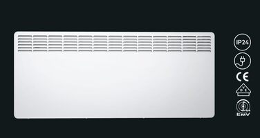 Настінний конвектор AEG WKL 3005 (3000 Вт) для приміщень до 30-35 м, регулювання 5-30 C, LC-дисплей, щотижневий таймер, металевий корпус, білий