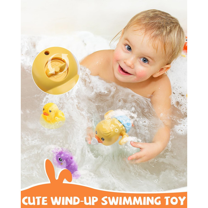 Іграшки для ванни з 2 насадками для душа, електрична іграшка для ванни з розпилювачем води з акумуляторною батареєю, плаваючі твар