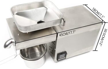 Електричний розподільник масла Інтелектуальний контроль температури масла Швидкість екстракції масла 45, підходить для більшої частини вмісту масла більш ніж 25 нафтових заводів 5 кг/год 1500 Вт 220 В 45x18x30,5см